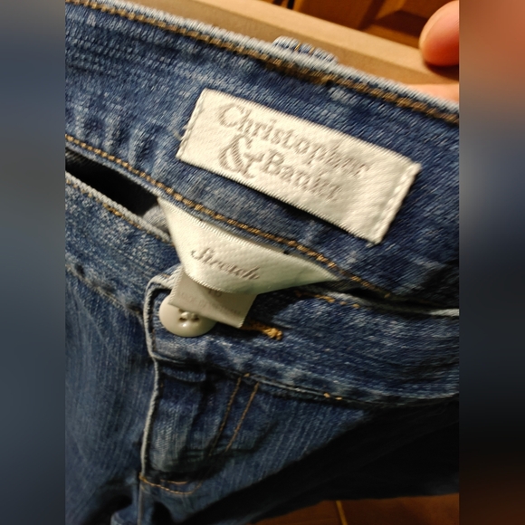 Women's Christopher & Banks Stretch Blue Jean Capris Size 16 - Picture 2 of 5